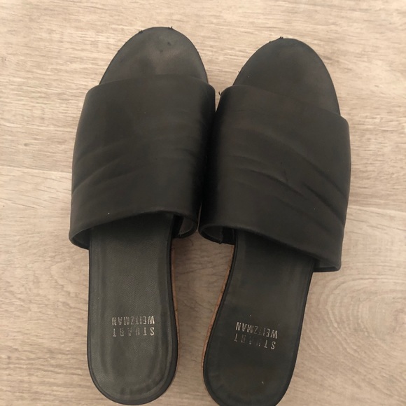 Stuart Weitzman Cork and Leather slides. Size 6 - Picture 5 of 6